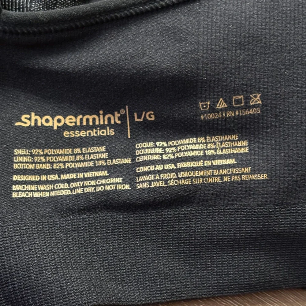 Shapermint Essentials Bra L/G Black Wireless Comfort‎ Support Everyday Lounge